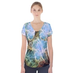 Crab Nebula Short Sleeve Front Detail Top by SheGetsCreative