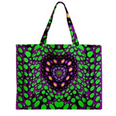 Dots And Very Hearty Zipper Mini Tote Bag by pepitasart