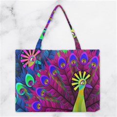 Peacock Abstract Digital Art Medium Tote Bag by Nexatart