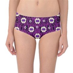Baby Blue Eyes Bush Mid-waist Bikini Bottoms by pepitasart