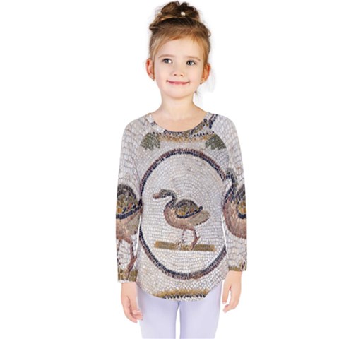 Sousse Mosaic Xenia Patterns Kids  Long Sleeve Tee by Nexatart