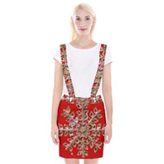 Snowflake Jeweled Suspender Skirt by Nexatart