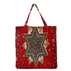 Star Wood Star Illuminated Grocery Tote Bag by Nexatart