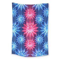 Stars Patterns Christmas Background Seamless Large Tapestry by Nexatart