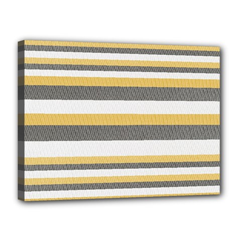 Textile Design Knit Tan White Canvas 16  X 12  by Nexatart