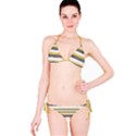 Textile Design Knit Tan White Bikini Set View3