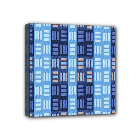 Textile Structure Texture Grid Mini Canvas 4  X 4  by Nexatart