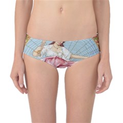 Vintage Art Collage Lady Fabrics Classic Bikini Bottoms by Nexatart