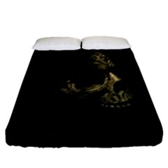 Skull Fantasy Dark Surreal Fitted Sheet (queen Size) by Amaryn4rt