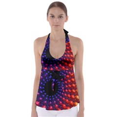 Fractal Mathematics Abstract Babydoll Tankini Top by Amaryn4rt