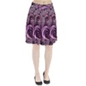 Purple Abstract Art Fractal Art Fractal Pleated Skirt View1