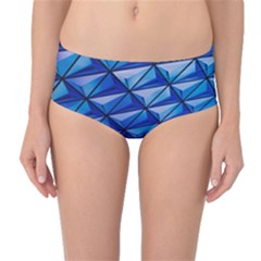 Lines Geometry Architecture Texture Mid-waist Bikini Bottoms by Amaryn4rt