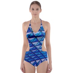 Lines Geometry Architecture Texture Cut-out One Piece Swimsuit by Amaryn4rt