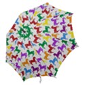 Colorful Horse Background Wallpaper Hook Handle Umbrellas (Medium) View2