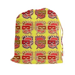 Funny Faces Drawstring Pouches (xxl) by Amaryn4rt