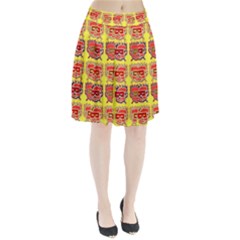 Funny Faces Pleated Skirt by Amaryn4rt