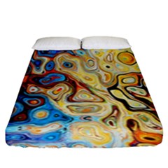 Background Structure Absstrakt Color Texture Fitted Sheet (king Size) by Amaryn4rt