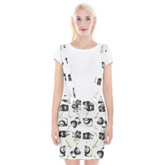 Panda Tile Cute Pattern Suspender Skirt by Amaryn4rt
