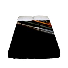 Highway Night Lighthouse Car Fast Fitted Sheet (full/ Double Size) by Amaryn4rt
