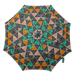 Abstract Geometric Triangle Shape Hook Handle Umbrellas (large) by Amaryn4rt