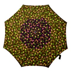 Flowers Roses Floral Flowery Hook Handle Umbrellas (small) by Amaryn4rt