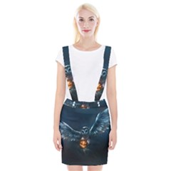 Owl And Fire Ball Suspender Skirt by Amaryn4rt
