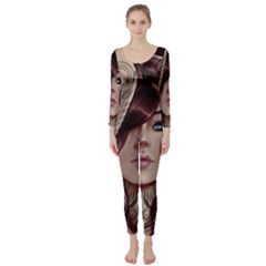 Beautiful Women Fantasy Art Long Sleeve Catsuit by Amaryn4rt