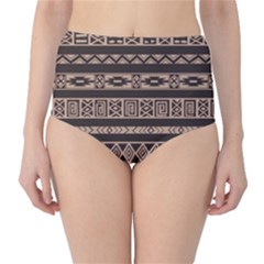 Ethnic Pattern Vector High-waist Bikini Bottoms by Amaryn4rt