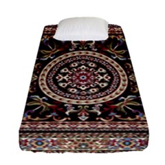 Vectorized Traditional Rug Style Of Traditional Patterns Fitted Sheet (single Size) by Amaryn4rt