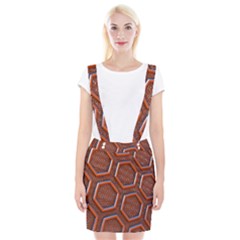 3d Abstract Patterns Hexagons Honeycomb Suspender Skirt by Amaryn4rt