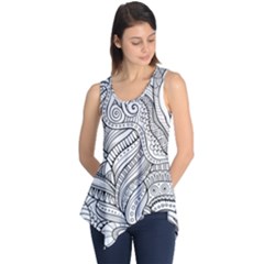 Zentangle Art Patterns Sleeveless Tunic by Amaryn4rt