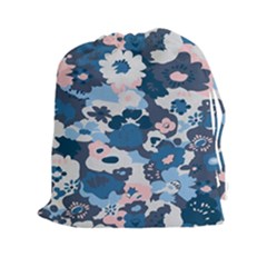 Fabric Wildflower Bluebird Drawstring Pouches (xxl) by Simbadda