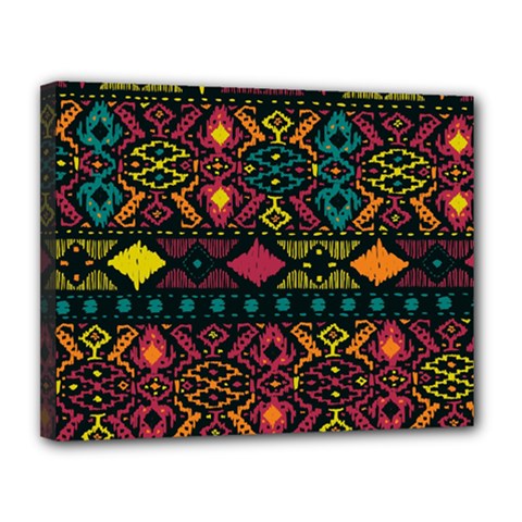 Traditional Art Ethnic Pattern Canvas 14  X 11  by Simbadda