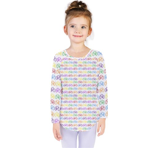 Bicycles Kids  Long Sleeve Tee by boho