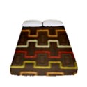 Fabric Texture Vintage Retro 70s Zig Zag Pattern Fitted Sheet (Full/ Double Size) View1