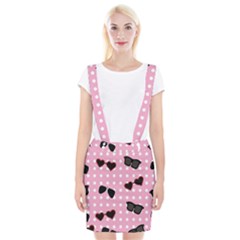 Pisunglass Tech Pink Pattern Suspender Skirt by Simbadda