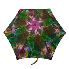 Fractal Texture Abstract Messy Light Color Swirl Bright Mini Folding Umbrellas by Simbadda