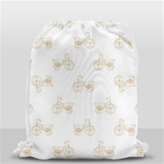 Retro Bicycles Motif Vintage Pattern Drawstring Bag (small) by dflcprints