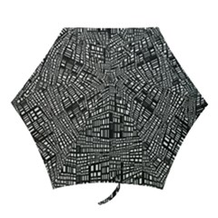 Recursive Subdivision Between 5 Source Lines Screen Black Mini Folding Umbrellas by Simbadda