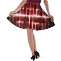 Electric Lines Pattern A-line Skater Skirt View2