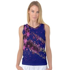 Stars Abstract Shine Spots Lines Women s Basketball Tank Top by Simbadda