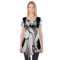 Stone Girl Short Sleeve Tunic  by Valentinaart