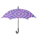 Geometric Gingham Merged Retro Pattern Hook Handle Umbrellas (Medium) View3