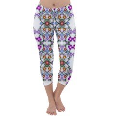 Floral Ornament Baby Girl Design Capri Winter Leggings  by Simbadda