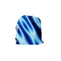 Grunge Blue White Pattern Background Drawstring Pouches (Small)  View2