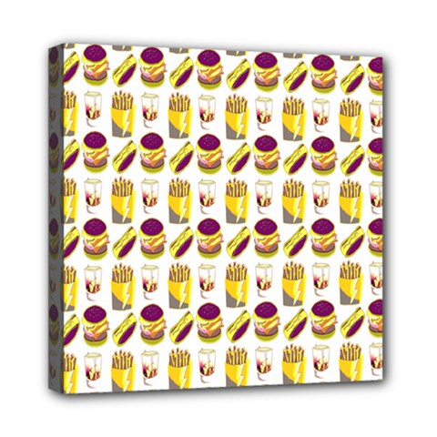 Hamburger And Fries Mini Canvas 8  X 8  by Simbadda