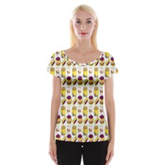Hamburger And Fries Women s Cap Sleeve Top by Simbadda