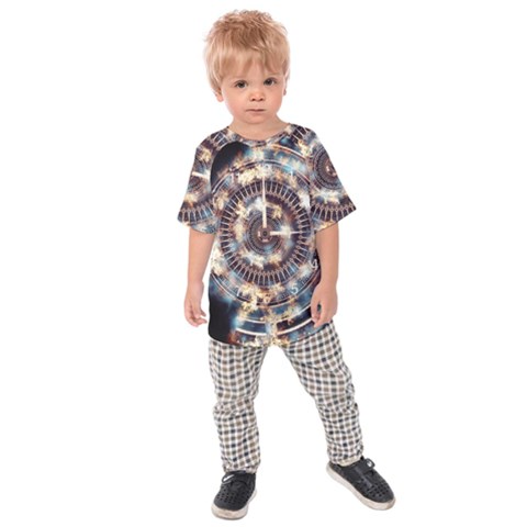 Science Fiction Background Fantasy Kids  Raglan Tee by Simbadda