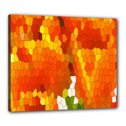 Mosaic Glass Colorful Color Canvas 24  X 20  by Simbadda