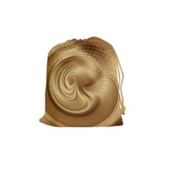 Gold Background Texture Pattern Drawstring Pouches (medium)  by Simbadda